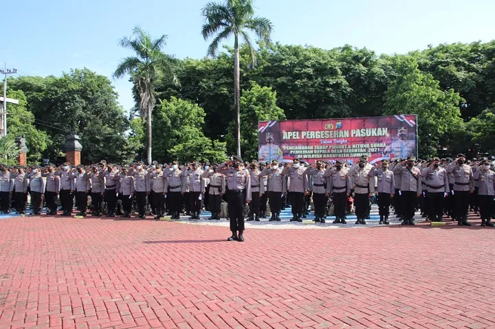 Apel Serpas Pam Tahap Pungut dan Hitung Suara Pilkades Serentak Tahun 2021 Kab Sumenep