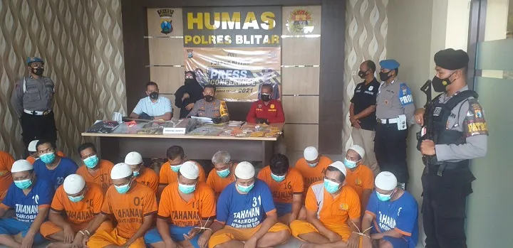 Kasus Narkoba di Wilkum Polres Blitar Naik, Kecelakaan Turun 18 Persen