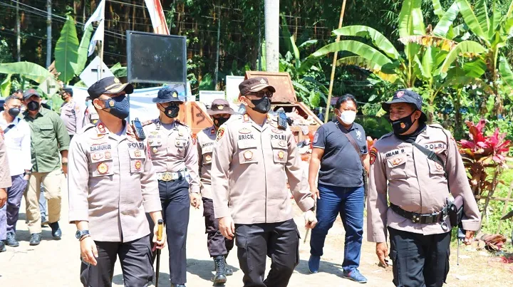 Kapolres Pasuruan Lakukan Pemantauan Wilayah Erupsi Gunung Semeru