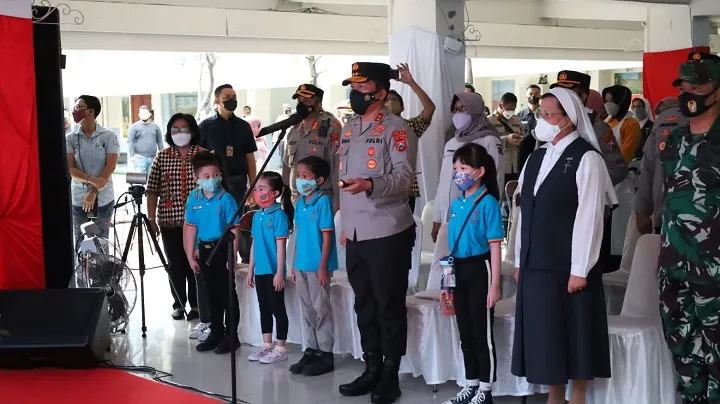 Kapolda Jatim hadiri Launching Vaksinasi Merdeka Anak oleh Kapolri, Target 2,5 Juta Dosis Vaksin Disiapkan untuk Anak-anak di Jatim