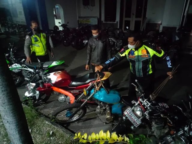 Belasan Motor Berknalpot Brong dan tak Sesuai Standar Diamankan