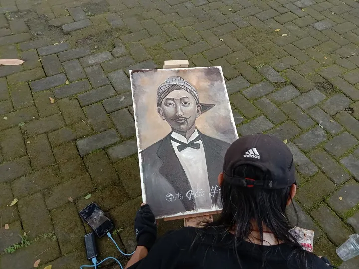 Harmoni Kata dan Warna, PWI Jombang Gandeng Komunitas Pelukis Peringati HPN 2022