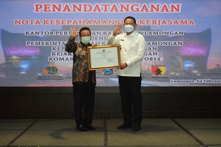 Sukses Percepatan PTSL dan DDL Terbanyak, Lamongan Terima Penghargaan