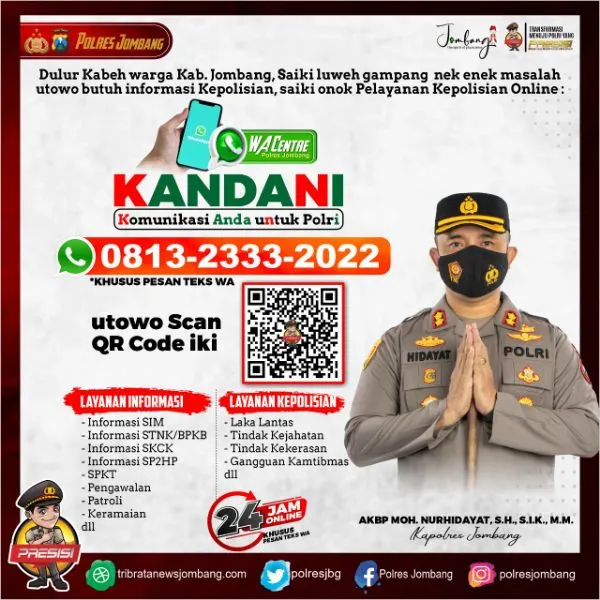 Polres Jombang Luncurkan Layanan Online KANDANI