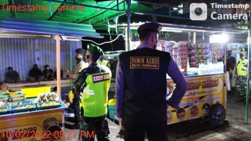 Meminimalisir Covid-19, Petugas Gabungan Pamor Keris Gelar Patroli Prokes