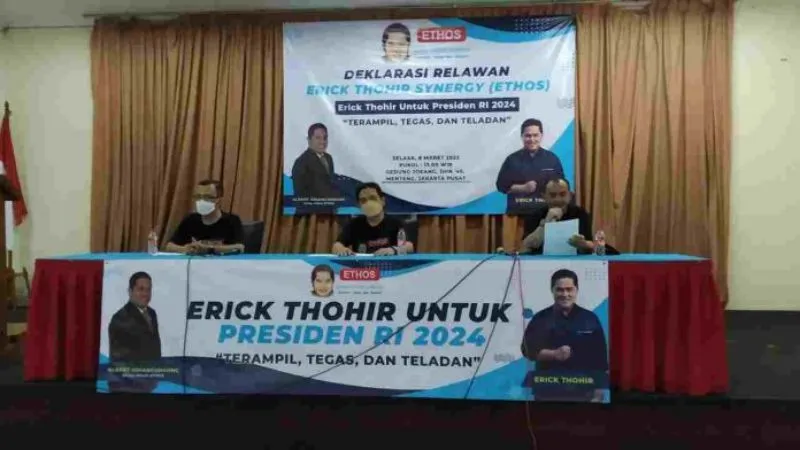 Ethos  Deklarasi 'Erick Thohir untuk Presiden RI 2024'