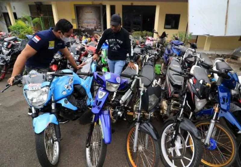 Hanya Sedikit Motor Hasil Razia yang Diambil Pemiliknya di Polres Pasuruan