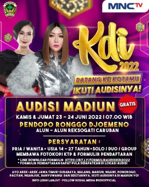 Baca juga : KDI 2022 Gelar  Audisi di 5 Kota Besar, Madiun Jadi Kota Pertama