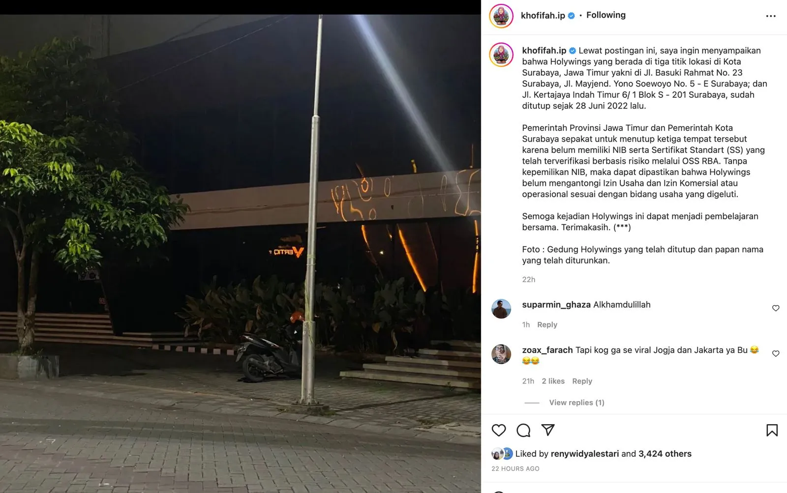 Meski Berhaji, Khofifah Tetap Kontrol Penanganan Holywings
