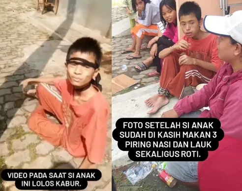 Disiksa Orang Tua, Seorang Anak Kabur dari Rumah dengan Kondisi Diikat dan Dirantai Kakinya