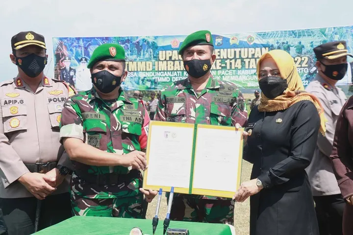 Program TMMD Ke-114 Kabupaten Mojokerto Resmi Ditutup