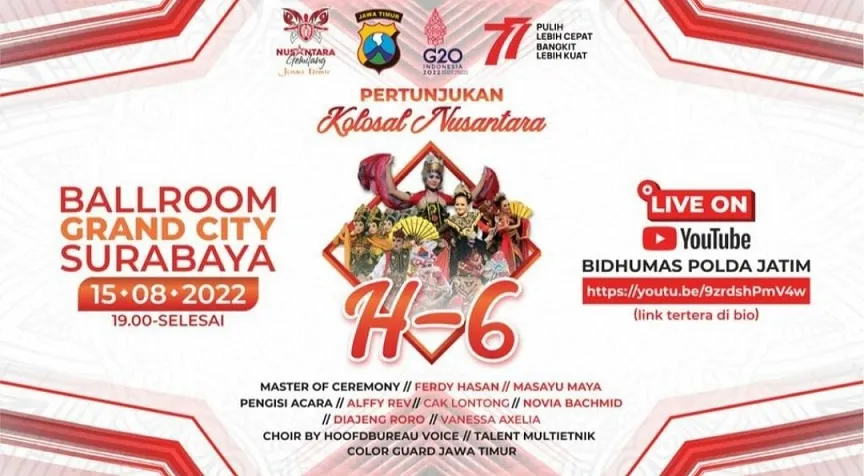 23 Talent Siap Ramaikan Malam Puncak Harmoni Nusantara Polda Jatim 2022