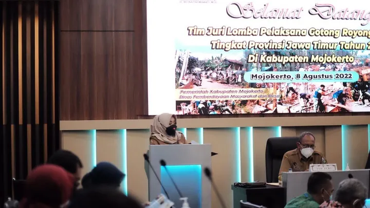 Desa Jatirejo Wakili Kabupaten Mojokerto Lomba Gotong Royong Terbaik Jatim 2022