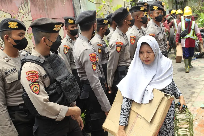 Pembangunan Pompa Air, 9 Rumah di Kelurahan Tambak Sarioso Digusur
