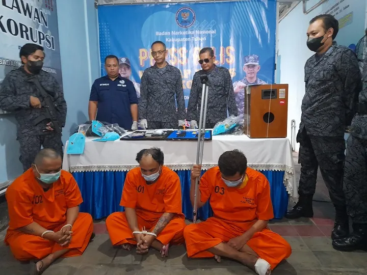 BNNK Tuban Ringkus 3 Pengedar Narkoba Jaringan Lapas Porong