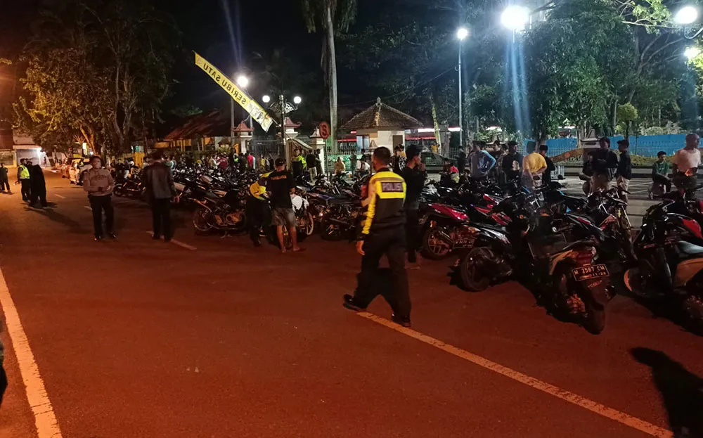 Razia Balap Liar di Pamekasan, 77 Motor Diamankan