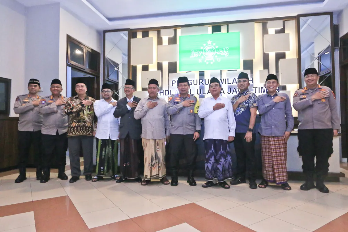 Wujudkan Harkamtibmas Kondusif, Polda Jatim Jalin Silaturahmi dengan PWNU Jatim