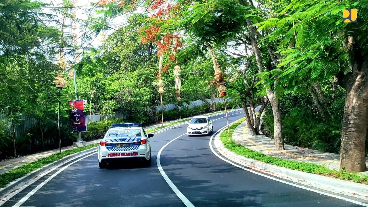 Jalan menuju venue utama KTT G20 Bali. Foto: Kementerian PUPR.