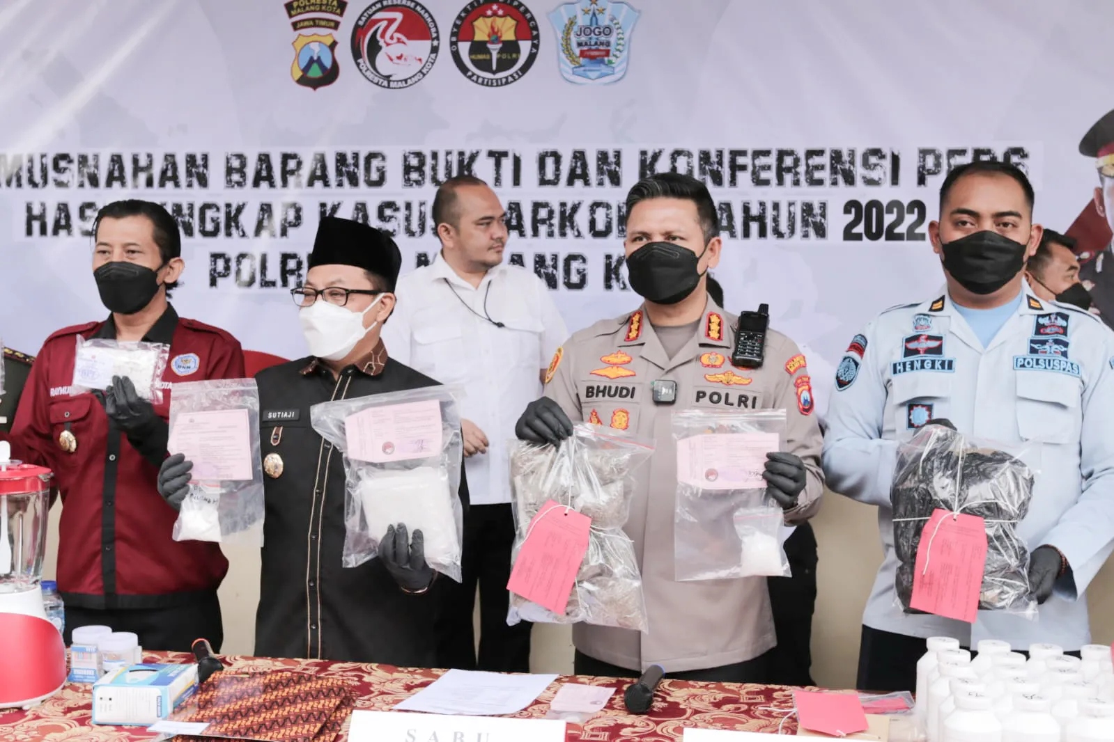 Polresta Malang Bekuk 7 Pengedar Narkoba