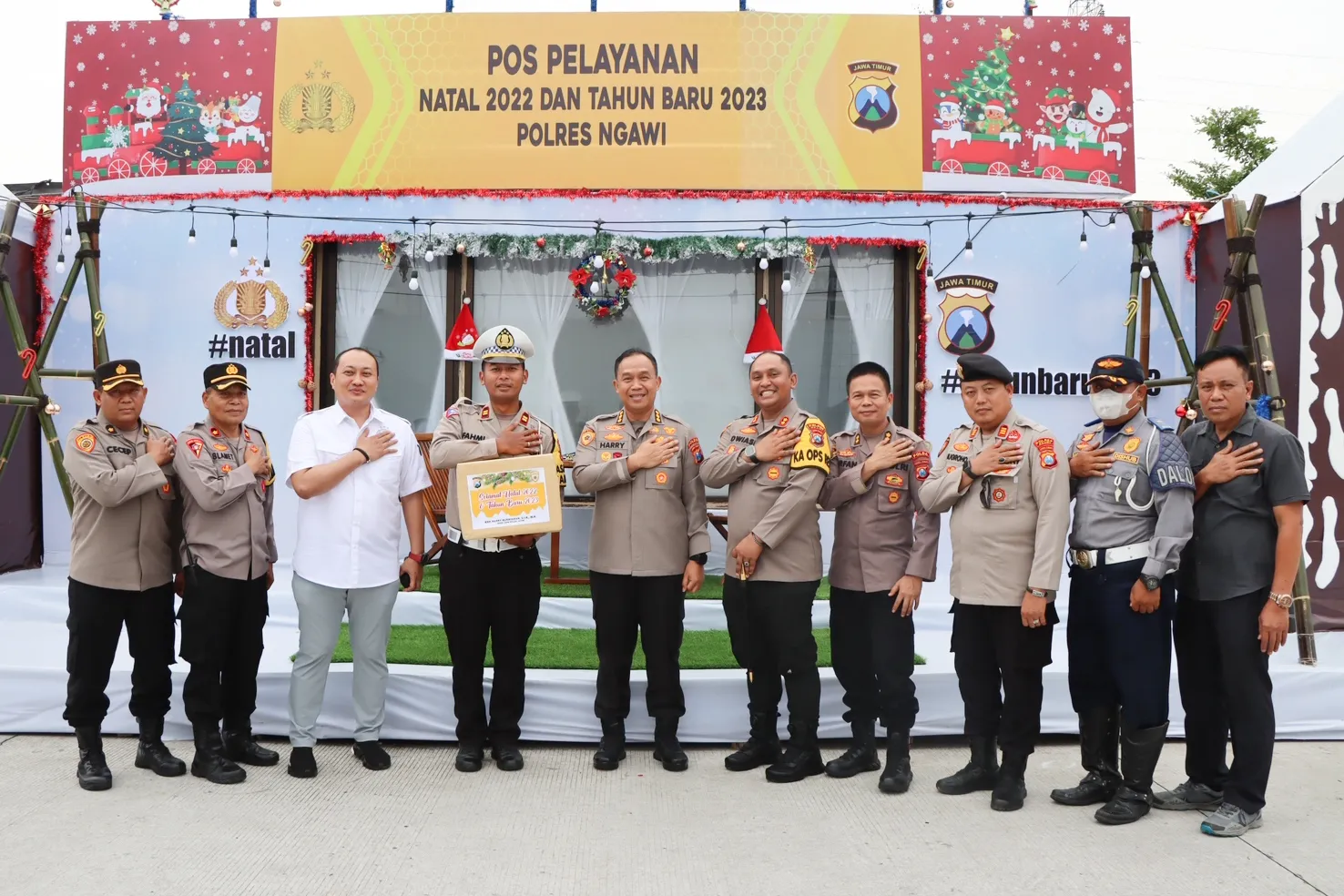 Karo SDM Polda Jatim Lakukan Pengecekan Operasi Lilin Semeru 2022 di Ngawi