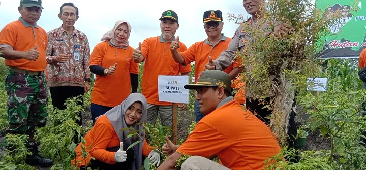 Tingkatkan Ekonomi Warga, Perhutani Mojokerto Gelar Tanam Bersama