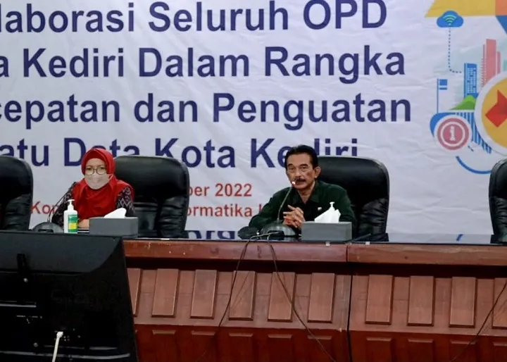 Wujudkan Satu Data Kota Kediri, Diskominfo Kota Kediri Bangun Sinergitas Antar OPD