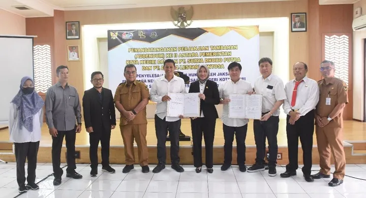 Wali Kota Kediri Tanda Tangani Perjanjian Tambahan dengan PT Surya Dhoho Putra dan PT Darmo Lestari Sentosa