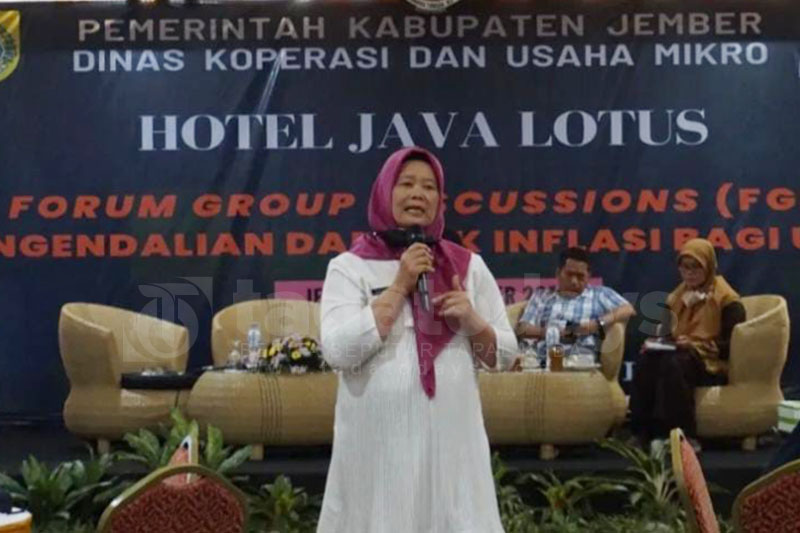 Kepala Dinas Koperasi dan UMKM Jember Sartini.