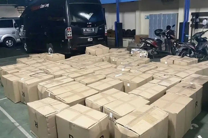 Pengiriman Jutaan Rokok Ilegal Digagalkan Bea Cukai Malang