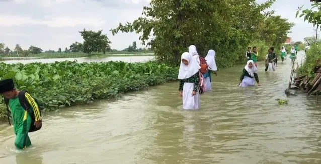 Bengawan Njero Meluap, 35 Desa di Lamongan Kelem