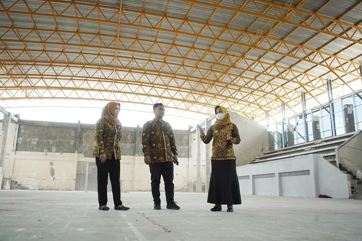 Terus Dikebut, Proyek Rehab GOR dan Seni Mojopahit Rampung Juli