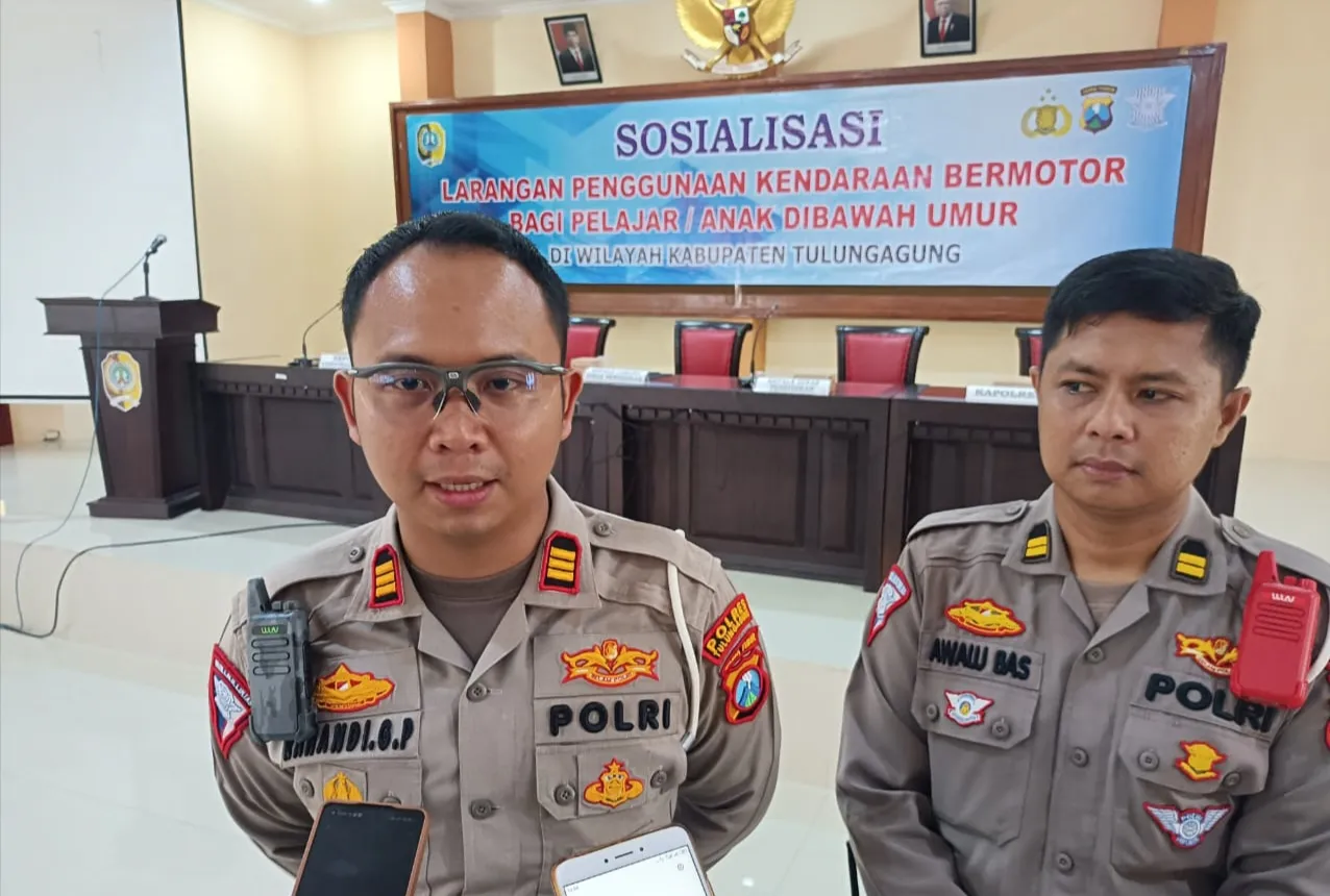 Polres Tulungagung Sosialisai Larangan Murid Pakai Motor