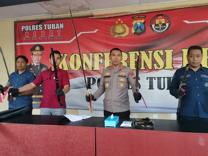 Tersangkut Kasus Penganiayaan Memakai Sajam, 13 Remaja Diamankan Polres Tuban