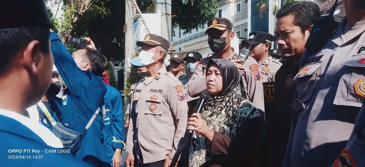Lestarikan Perlawanan, PMII Lamongan Demo Minta UU Ciptaker Dibatalkan