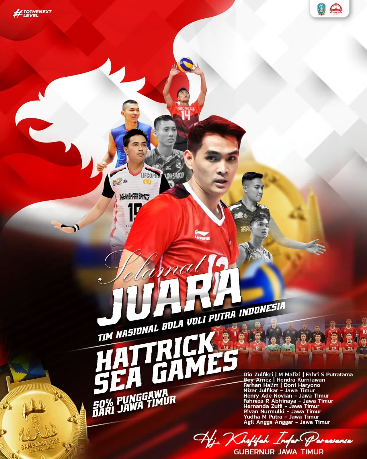 Turut Bangga, Tujuh Punggawa Atlet Timnas Voli Putra Terbaik Jawa Timur Harumkan Nama Indonesia