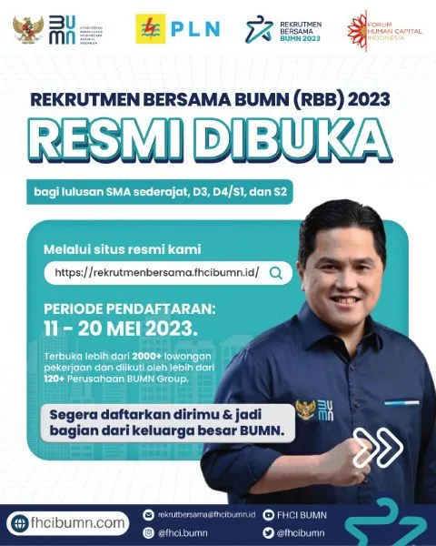 PLN Buka 32 Lowongan Pekerjaan di Rekrutmen Bersama BUMN 2023*