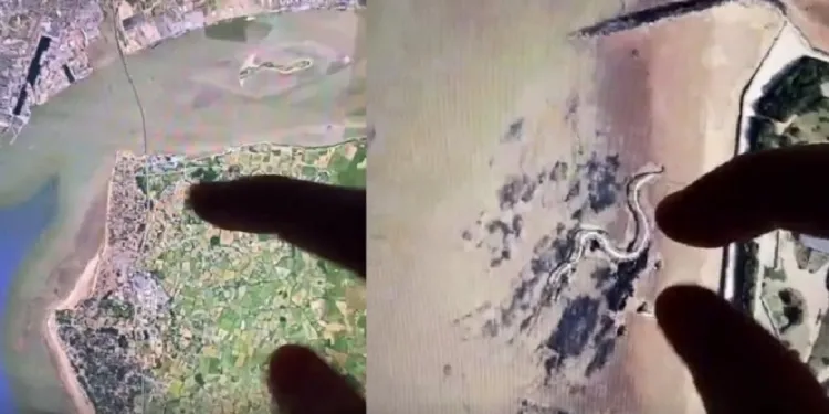 Temuan Kerangka Ular Raksasa Terekam Jelas Satelit Google Maps, Begini Faktanya...