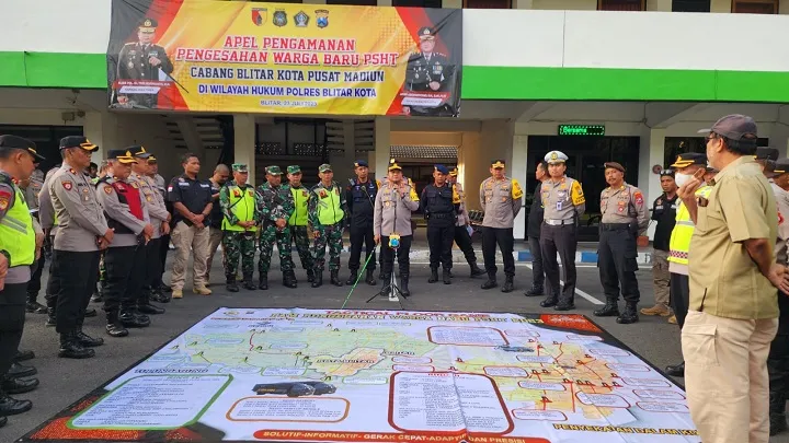 Pengesahan Anggota Baru PSHT di Blitar Dikawal 700 Pasukan Pengamanan