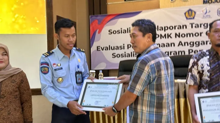 Perencanaan Anggaran Semester 1 Tahun 2023, Lapas Mojokerto Sabet Penghargaan Nilai Terbaik