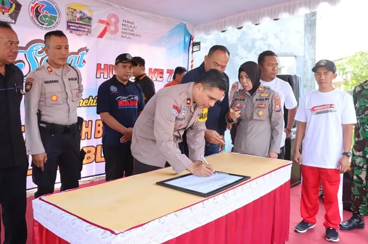 Tindaklanjuti Program Kapolri, Polres Blitar Launching Kampung Bebas Narkoba