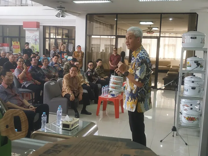 Galang Dukungan, Capres Ganjar Pranowo Kunjungi PT Maspion Sidoarjo