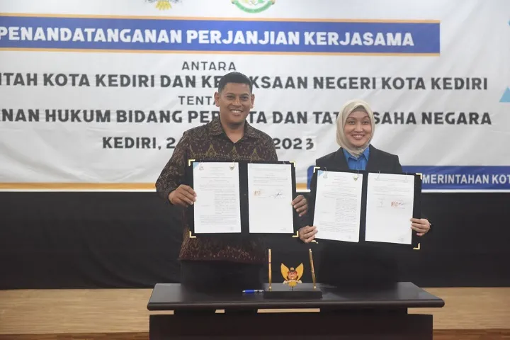 Wali Kota Kediri Tanda Tangani Perjanjian Kerjasama dengan Kejaksaan Negeri Kota Kediri
