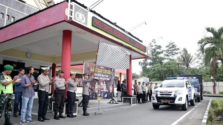 Polres Blitar Kirim Bantuan Kemanusiasan untuk Gaza Palestina