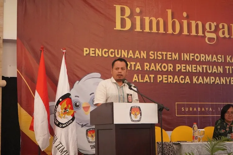 Pemasangan Titik Lokasi APK Mulai di Giatkan KPU Jatim Bersama Stakeholder