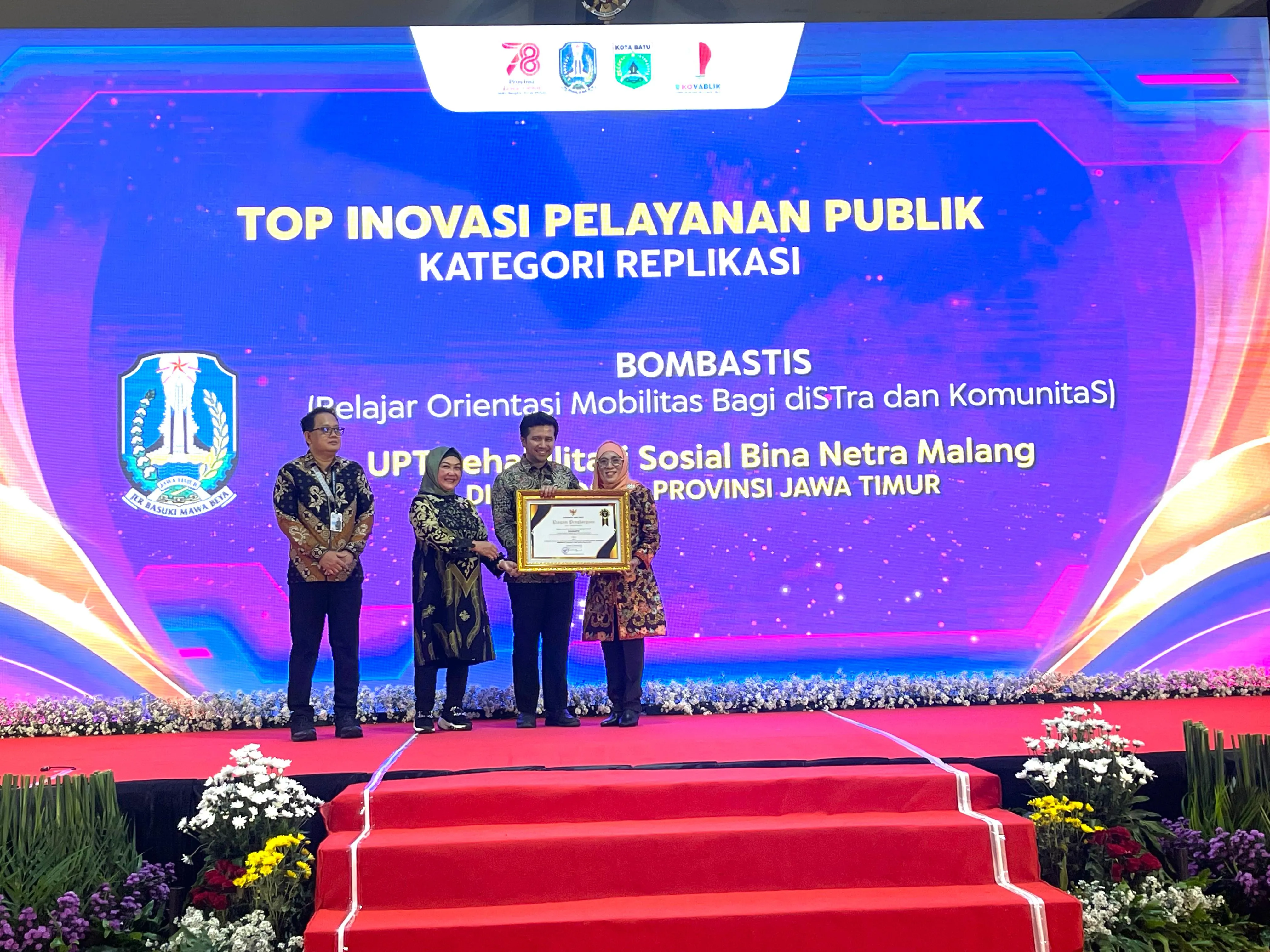Inovasi Bombastis, Dinsos Jatim Raih Top 5 Kovablik 2023