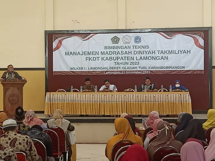 Tingkatkan Kemampuan Pengelolaan MDT, Guru Madin di Lamongan di Bimtek