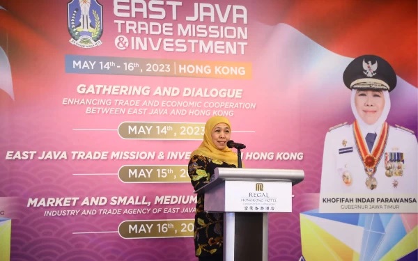 Gubernur Khofifah saat membuka misi dagang di Hongkong. Foto: Pemprov Jatim.