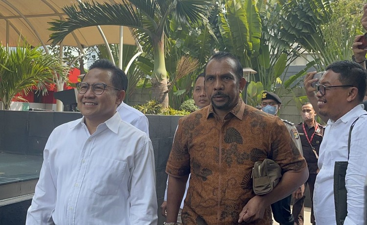 Ketua Umum PKB Muhaimin Iskandar alias Cak Imin tiba di Gedung KPK, Jakarta, Kamis (07/09/2023). SP/ JKT