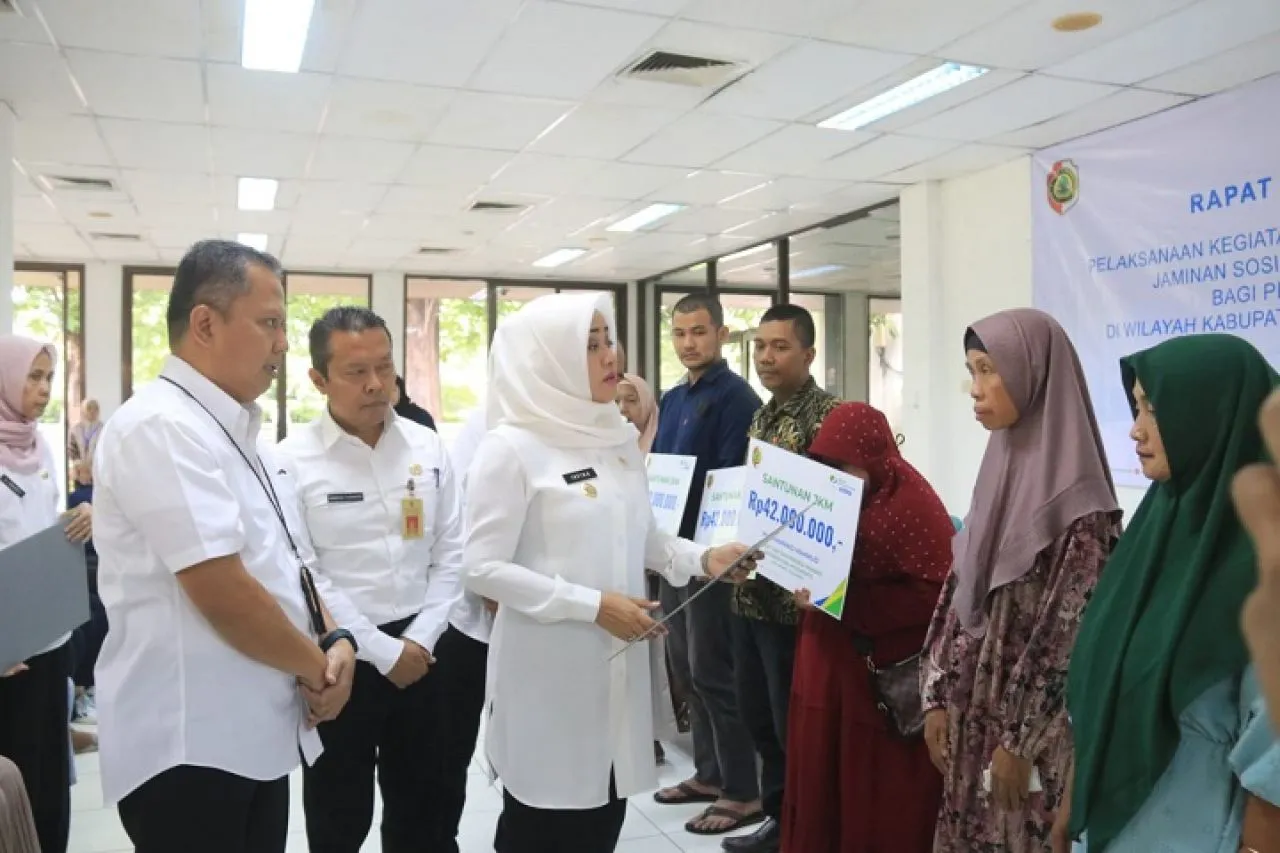 Pemkab Mojokerto Gelontorkan Rp 392 Juta Untuk Santunan Program JKM-JKK