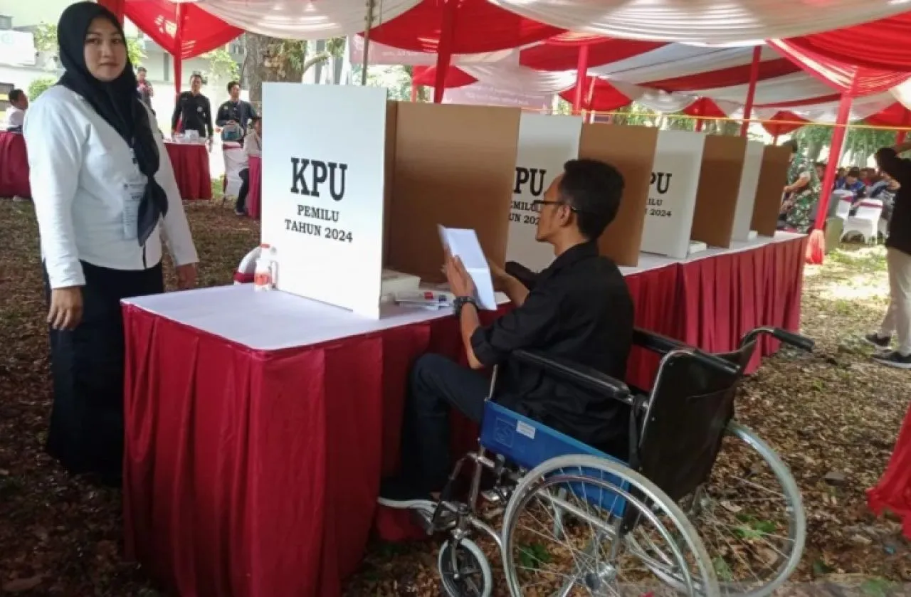 Simulasi Pemungutan dan Penghitungan Suara Pemilu 2024, KPU Jember Libatkan Pemilih Disabilitas
